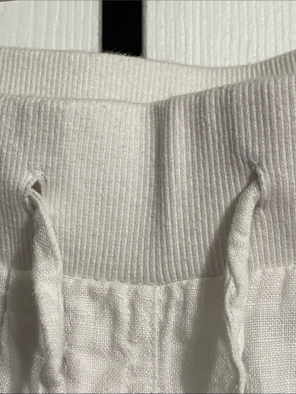 Style & Co off white linen casual lounge wide leg pants size PL - Picture 4 of 10